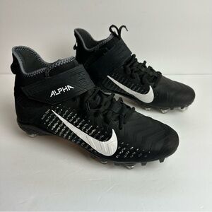 Nike Alpha Football Cleats Men’s Size 10 Shoes or EU 44 Black White